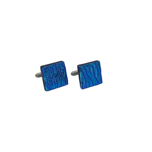 Blue Textured Cufflinks-CL416 Strx MG