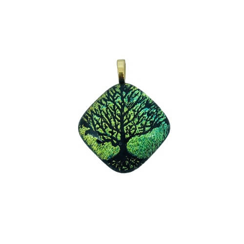 Green Etched Pendant-EP305 Tree