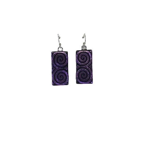 Purple Hanging Earrings-EH626