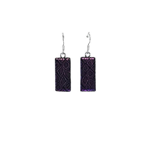 Purple Hanging Earrings-EH665