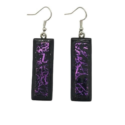 Purple Hanging Earrings-EHF601