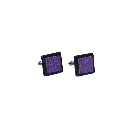 Purple Textured Cufflinks-CL601 Crink Framed