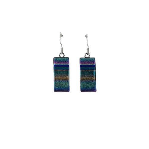 Rainbow Hanging Earrings-EH560-Hang-Textured