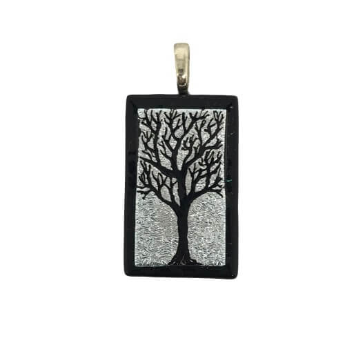 Silver Etched Pendant-EP234 Tree